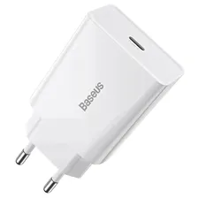 Сетевое зарядное устройство BASEUS Speed Mini 1xUSB-C, 3A, 20W, белый