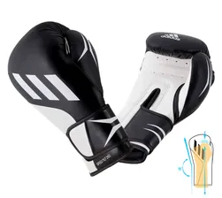 Перчатки боксерские Adidas Speed Tilt 250 чёрно-белые, 16 унций, Черный;белый, SPEED TILT 250
